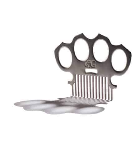 Brass Knuckles Metal Beard Comb