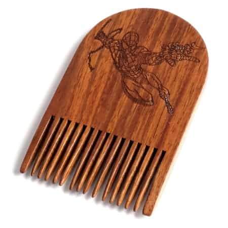 Spiderman Wooden Beard Comb